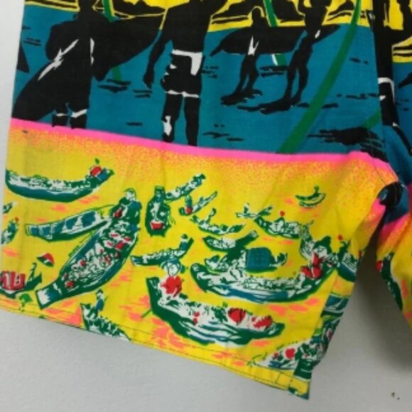 Vintage Local Motion Reversible Surf Print Shorts - Picture 5 of 6
